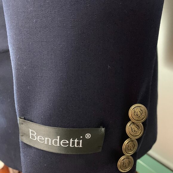 BENDETTI ITALIAN BLAZER - VIRGIN WOOL NAVY 4B - 42R, 44R - Picture 7 of 11
